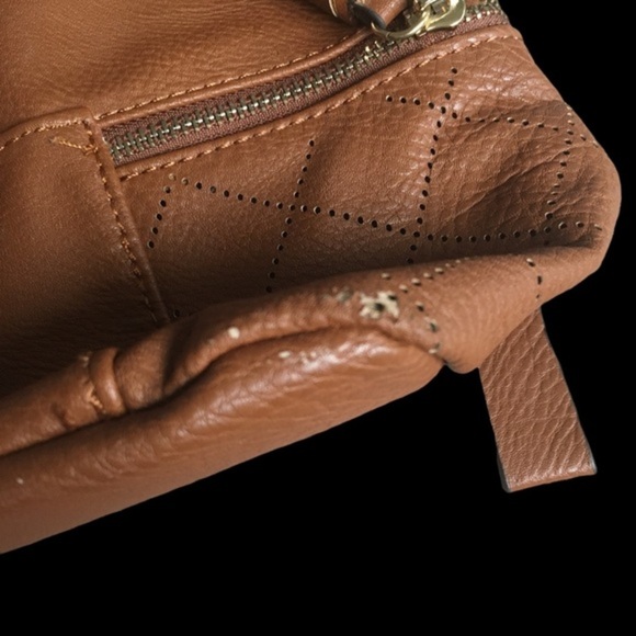 Brown and Gold Large Shoulder Bag - Picture 5 of 10